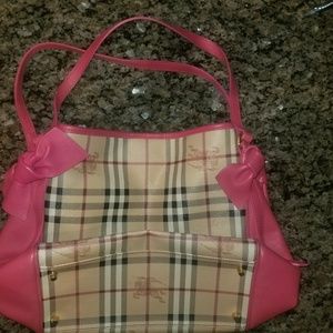 Burberry tote bag / purse - authentic, but damaged